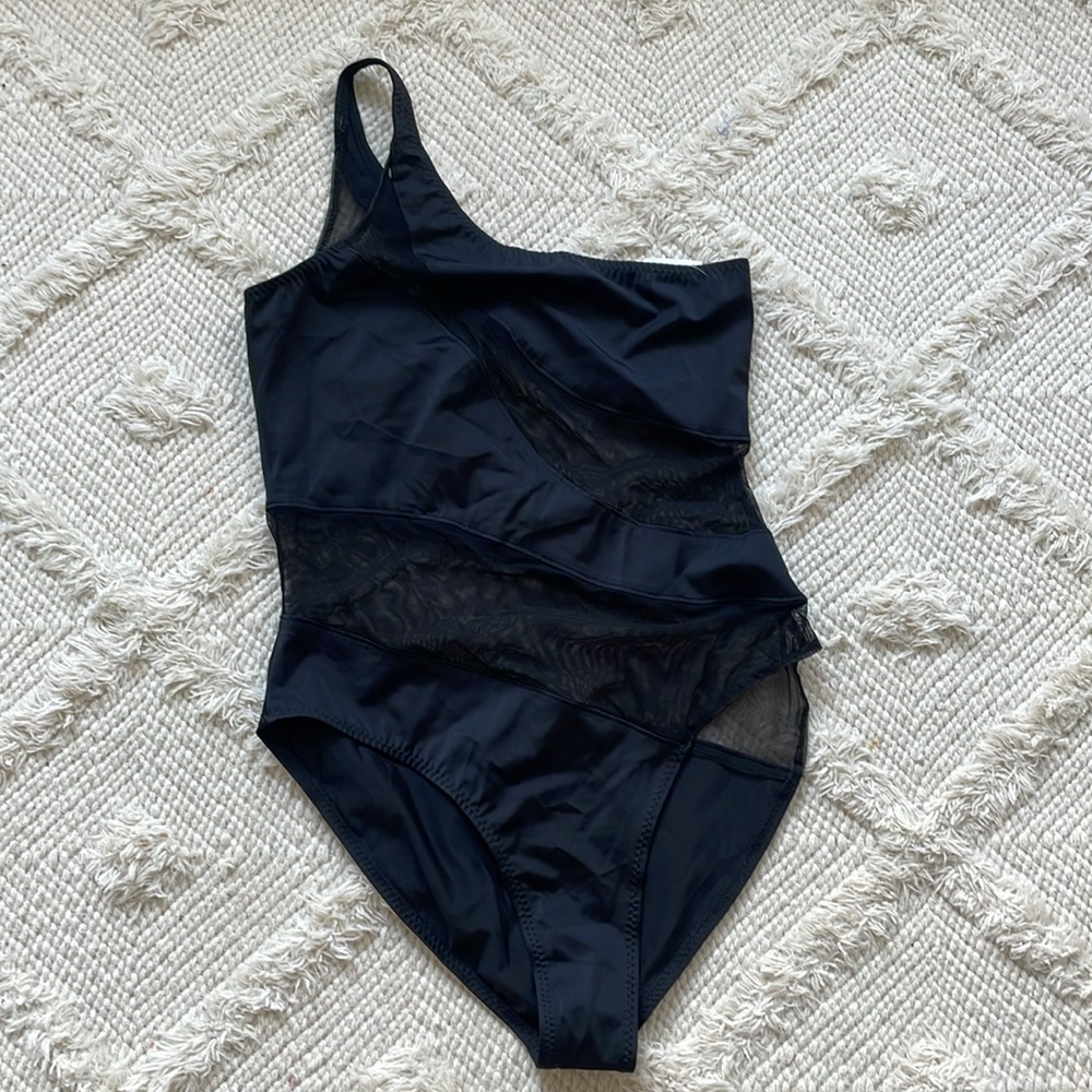 New Norma Kamali Snake Mesh One Piece Swimsuit - Picture 3 of 5